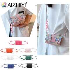 Small Messenger Bag Women Acrylic Chain Purse Leather Handbag