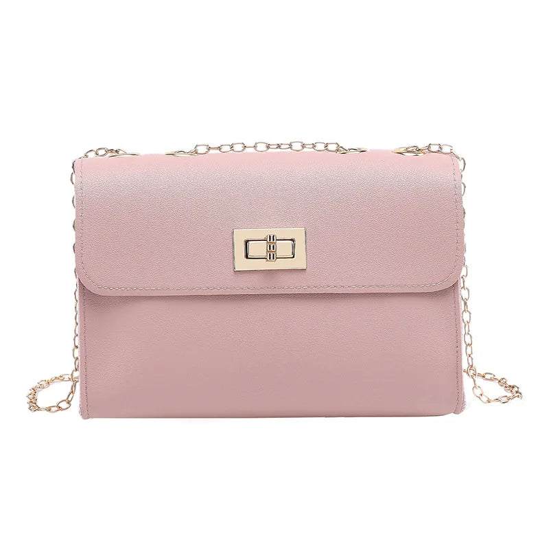 Mini Square PU Leather Women's Handbag Chain Messenger Bag