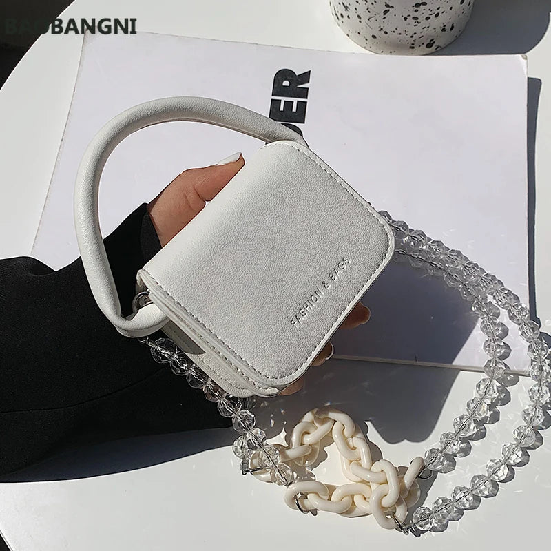 Mini Square Tote bag Summer PU Leather Women's Handbag Shoulder Messenger