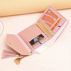 Mini Tassel Wallet Women Purse Short Mini Wallets Lovely Purse