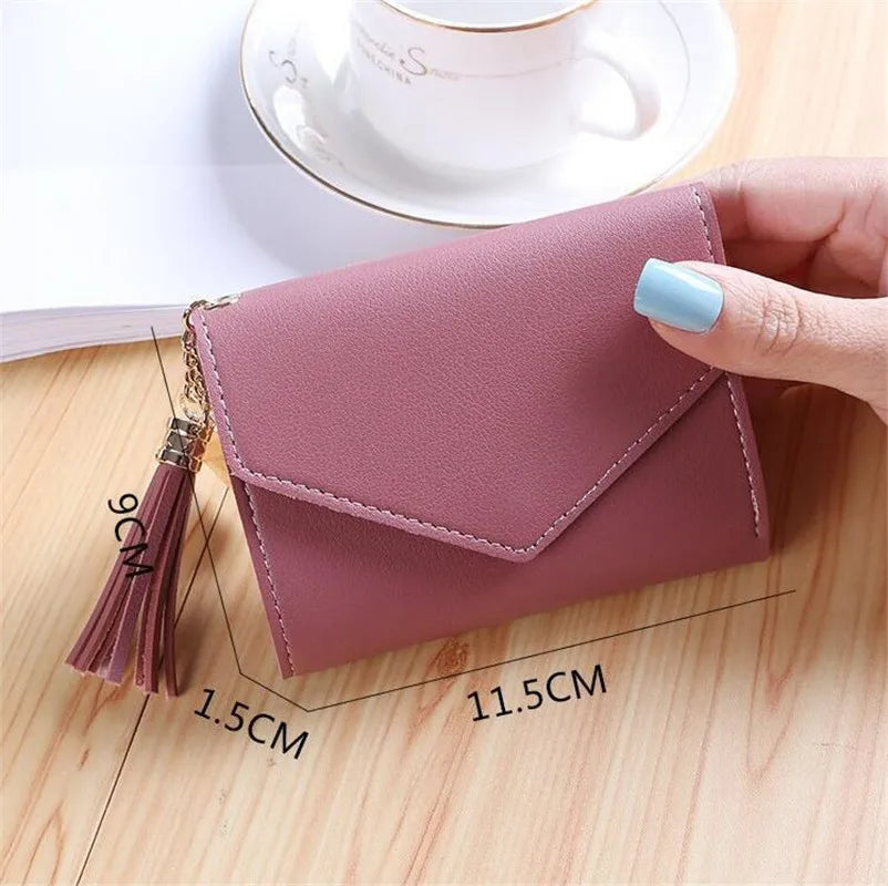 Mini Tassel Wallet Female Students Short Mini Wallets