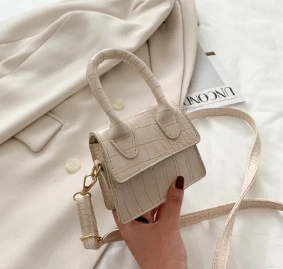Crocodile Pattern Mini Tote Bag Crossbody Handbag