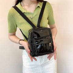 Mini Transparent Women Backpack PVC Kids Girls Student School Bags
