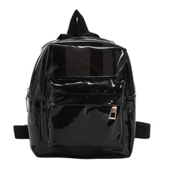 Mini Transparent Women Backpack PVC Kids Girls Student School Bags