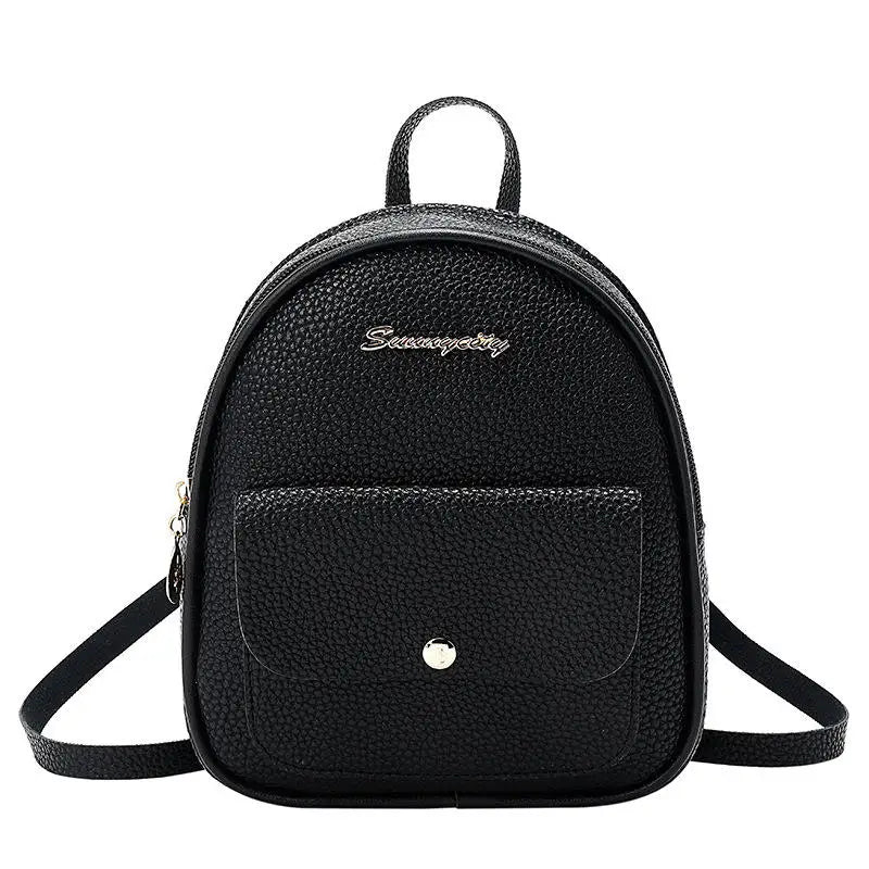 Mini Women Backpack PU Leather Shoulder Bag Small Backpack Female School Bag