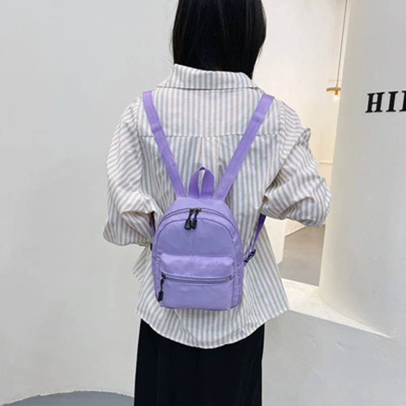 Mini Nylon Women Backpacks Small School Bags for Teen Girls