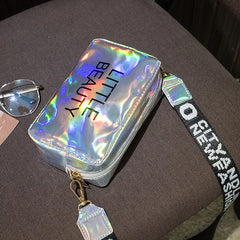 Mini Laser Crossbody Bag Messenger PVC Jelly Small Tote Messenger Bags