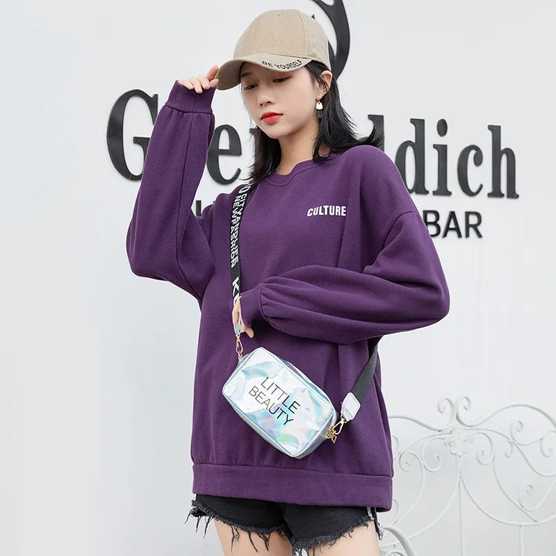Mini Laser Crossbody Bag PVC Jelly Small Tote Messenger Candy Color