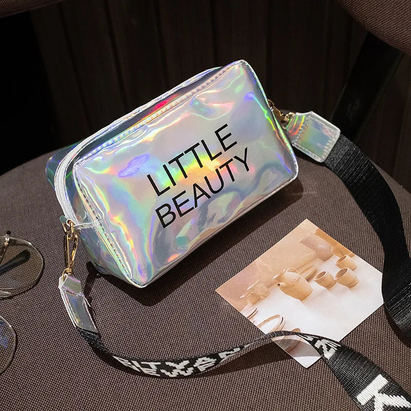 Mini Laser Crossbody Bag Messenger PVC Jelly Small Tote Messenger Bags