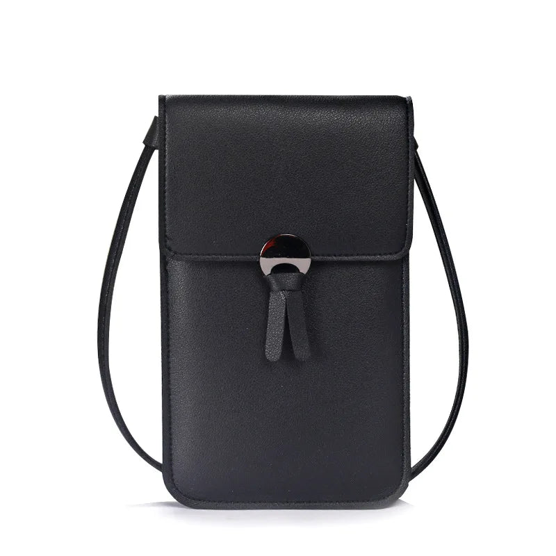 Mini Women PU Chain Messenger Bag Retro Mobile Phone Bag Shoulder Handbag