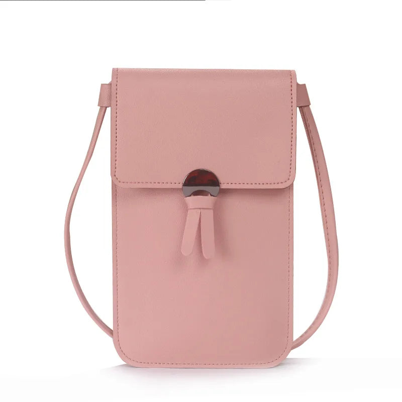 Mini Women PU Chain Messenger Bag Retro Mobile Phone Bag Shoulder Handbag