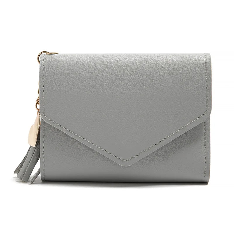 Minimalist Women Short Wallet with Buckle for Girls