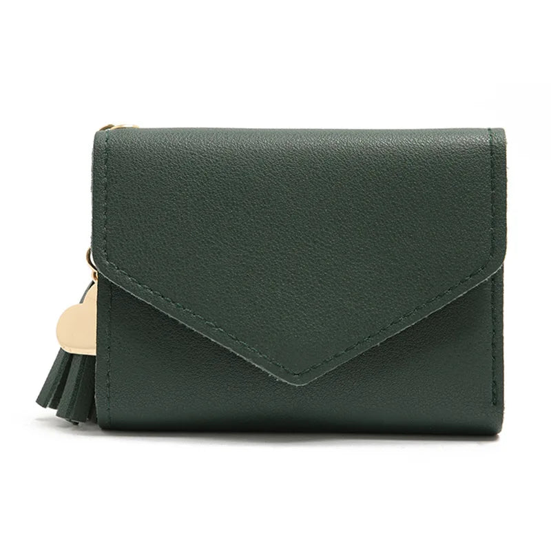 Minimalist Women Short Wallet with Buckle for Girls