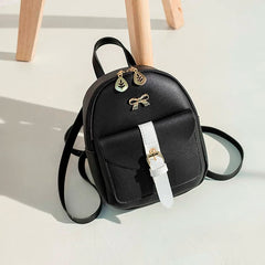 Mini Women's Backpack PU Leather Lady Shoulder Bags