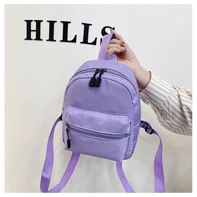 Nylon Women's Mini Backpack Preppy Style School Travel Bag Teen Girls