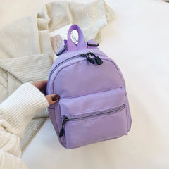 Nylon Women's Mini Backpack Preppy Style School Travel Bag Teen Girls