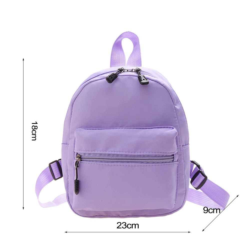 Nylon Mini Backpack Preppy Style School Travel Bag for Teen Girls
