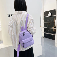 Nylon Mini Backpack Preppy Style School Travel Bag for Teen Girls
