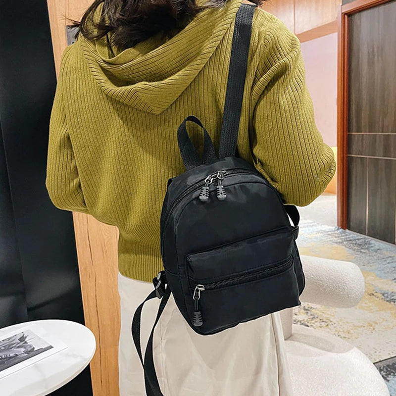Mini Women's Backpack Nylon Bag Small Rucksack For Teen Girls
