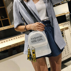 Mini Women's PVC Jelly Backpack Small Shoulder Bag