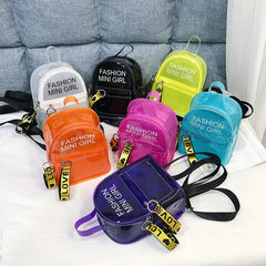 Mini Women's PVC Jelly Backpack Small Shoulder Bag