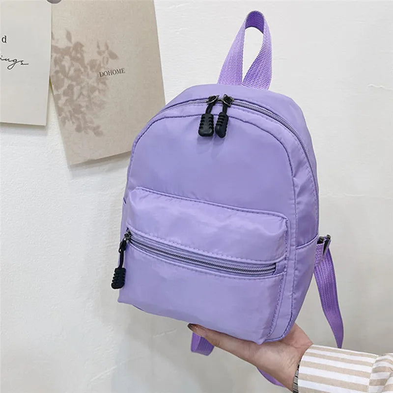 Mini Women's Backpacks Nylon School Rucksack for Teen Girl
