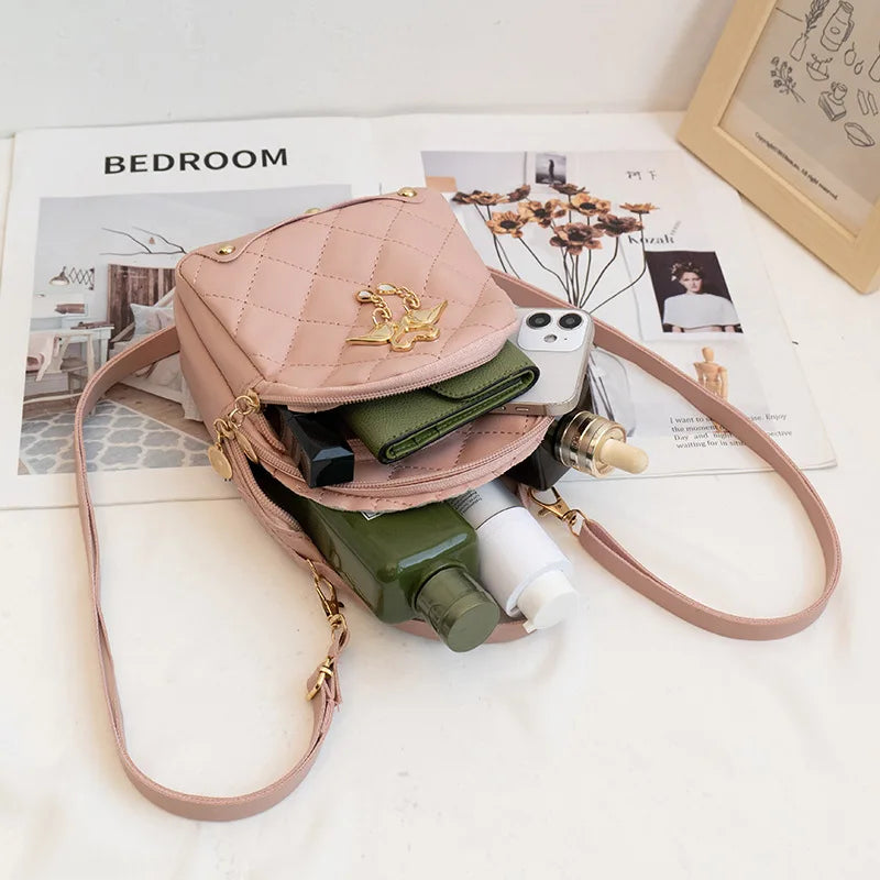 Mini Women's Backpacks PU Leather Casual Small Women Bags Handbag Phone Purse