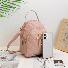 Mini Women's Backpacks PU Leather Casual Small Women Bags Handbag Phone Purse
