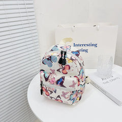 Animal Printing Mini Women's Backpack Nylon Bag for Teen Girls