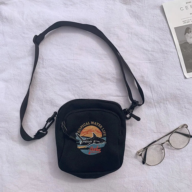 Canvas Small Shoulder Crossbody Bag for Women Ladies Purse Phone Sac