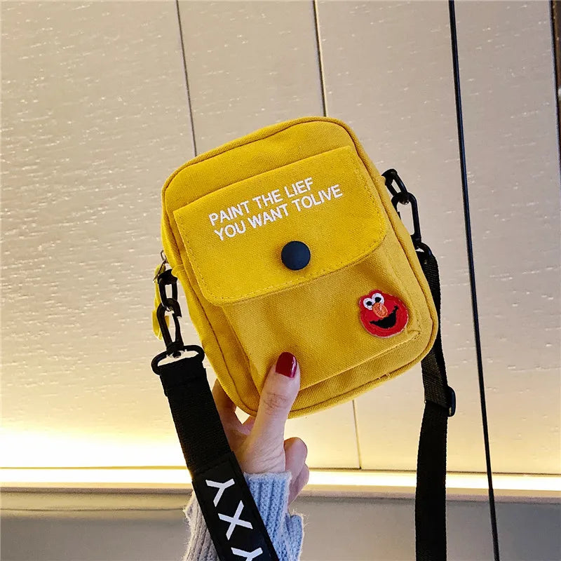 Canvas Mini Crossbody Bag for Women Phone Purse Sac A Main Femme