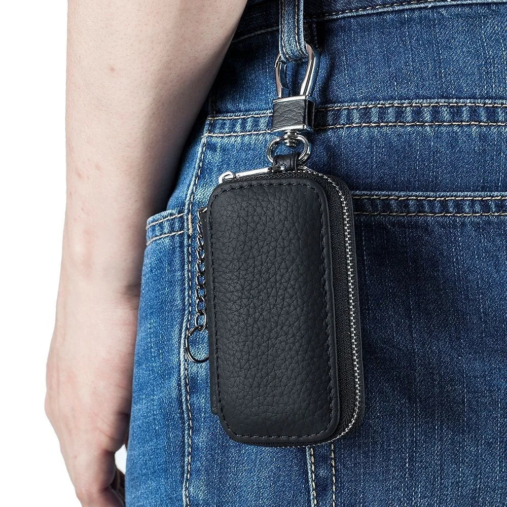 Mini Leather Car Key Bag Key Wallets Key Organizer Case