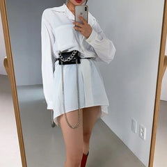 Mini Lipstick Bag with Chain Belt 202 Crossbody Chest Bag