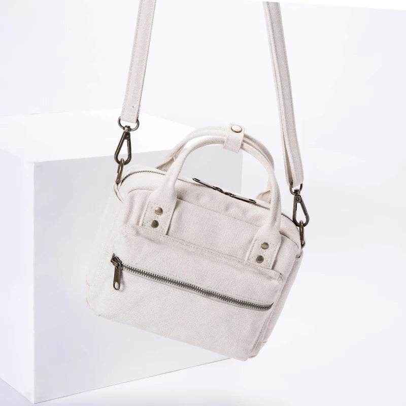 Eco Canvas Boston Bag Women Shoulder Cross Purses Handbags