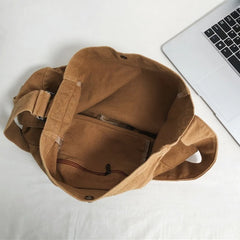 Minimalist Solid Shoulder Bag 100% Cotton Unisex Crossbody Bag