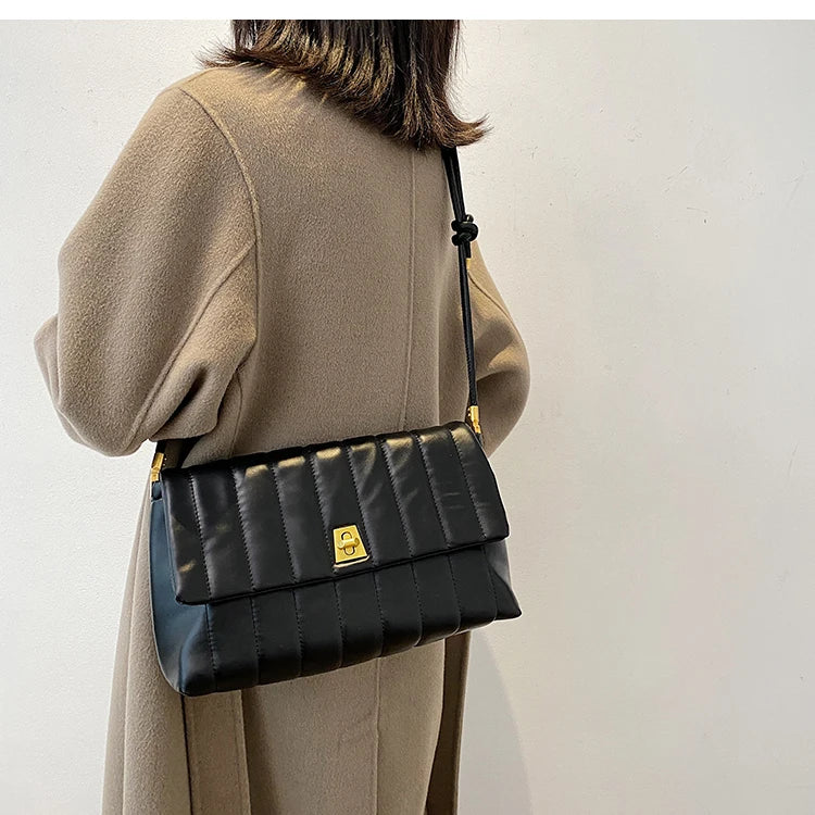 Soft Leather Retro Chain Crossbody Envelope Bag