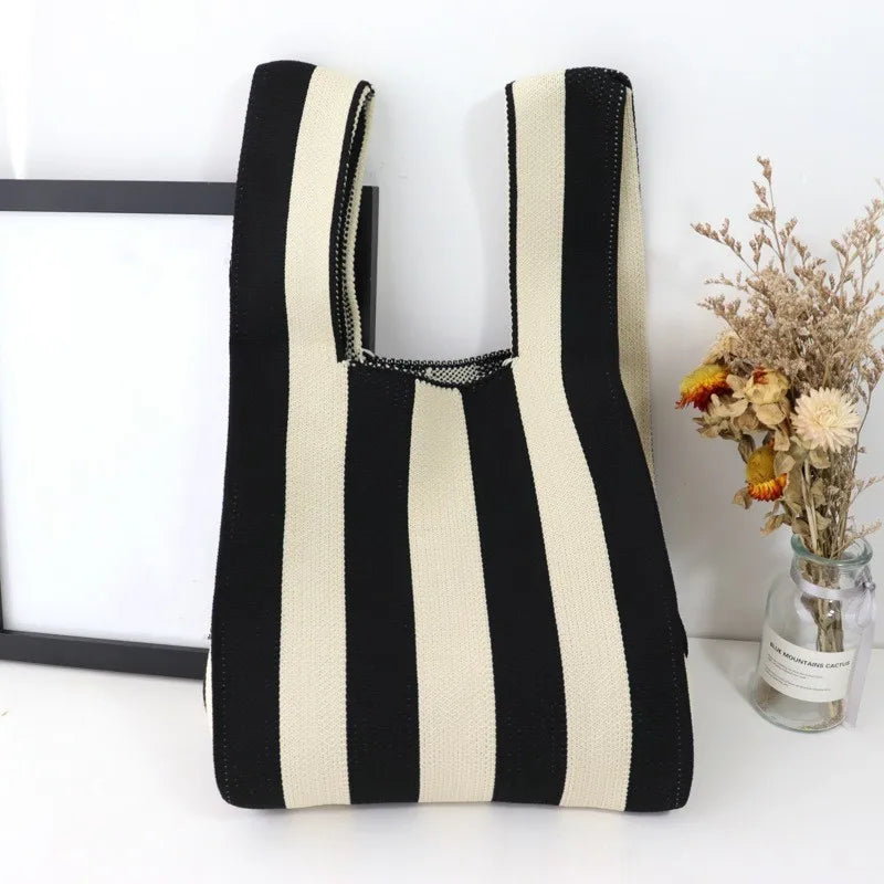 Mixed Colors Tote Bag Retro Lady Shopping Bags M258