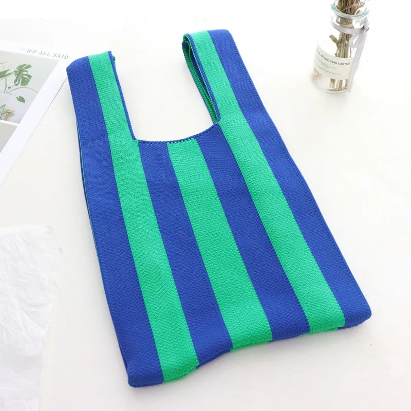 Mixed Colors Tote Bag Retro Lady Shopping Bags M258