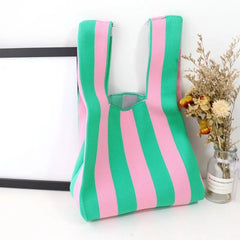 Mixed Colors Tote Bag Retro Lady Shopping Bags M258