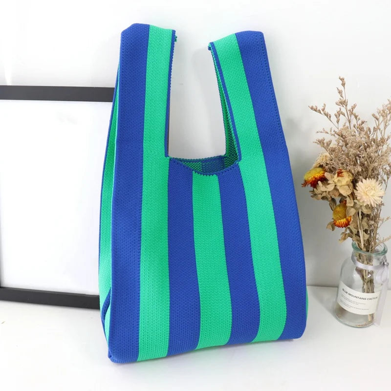 Mixed Colors Tote Bag Retro Lady Shopping Bags M258