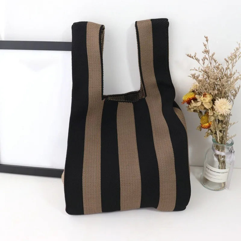 Mixed Colors Tote Bag Retro Lady Shopping Bags M258