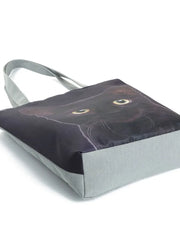 Miyahouse Cat Print Tote Bag Eco Reusable Shopping Bag