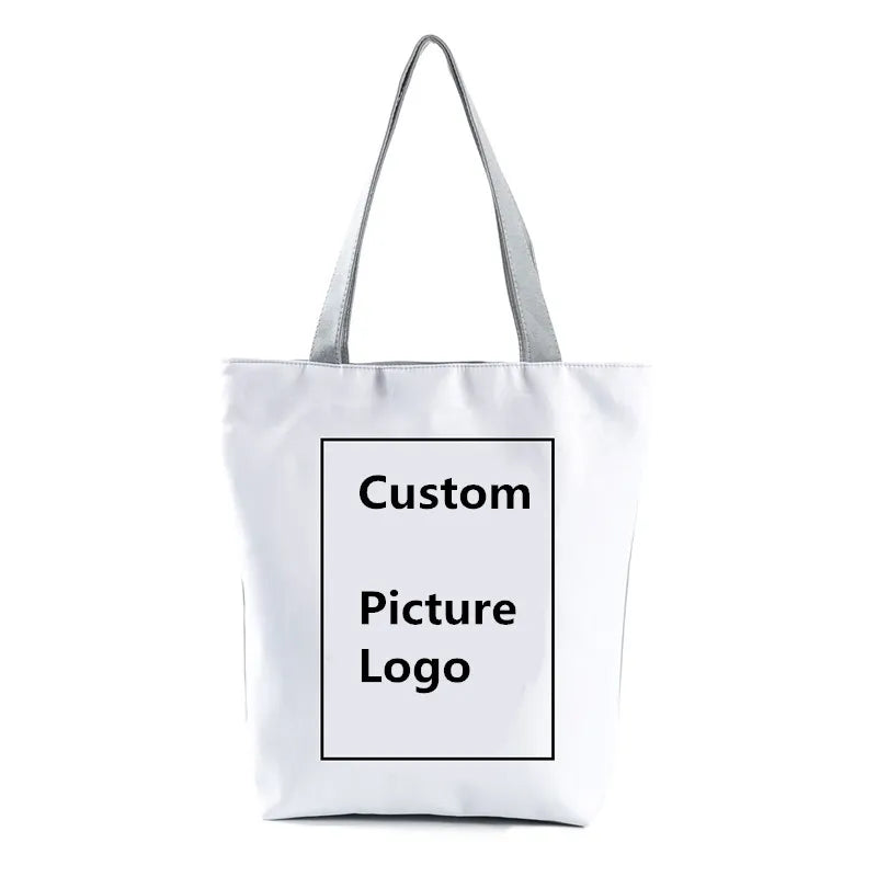 Miyahouse Floral & Umbrella Print Shoulder Bag Canvas Beach Tote Handbag