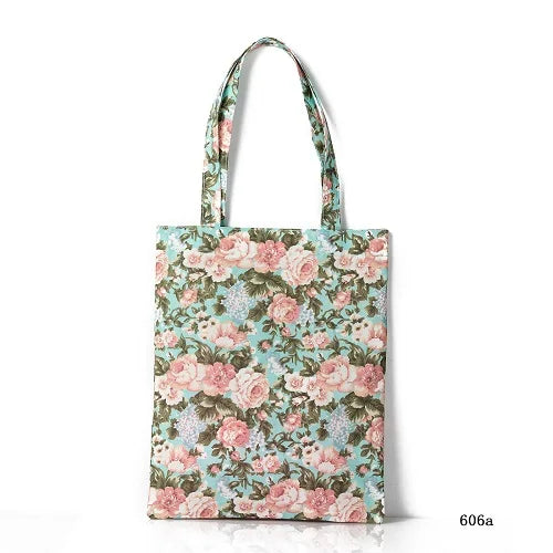 Miyahouse Floral Print Tote Bag Zipper Handbag
