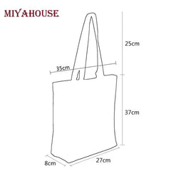 Miyahouse Paris Tower Printed Canvas Beach Bag