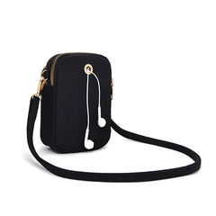 Canvas Mini Messenger Bag Women's Cross Body Key Purse