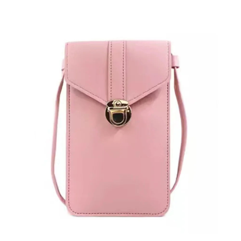 PU Leather Crossbody Bag Wallet with Paint Letter Print