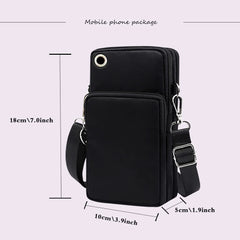 Purple Flower 26 Letters Shoulder Pouch for Samsung/iPhone/Huawei
