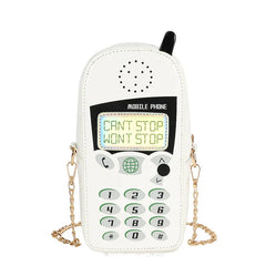 Mobile Phone Chain Crossbody Bag Reflective Purses Girls Shoulder Novelty Clutch