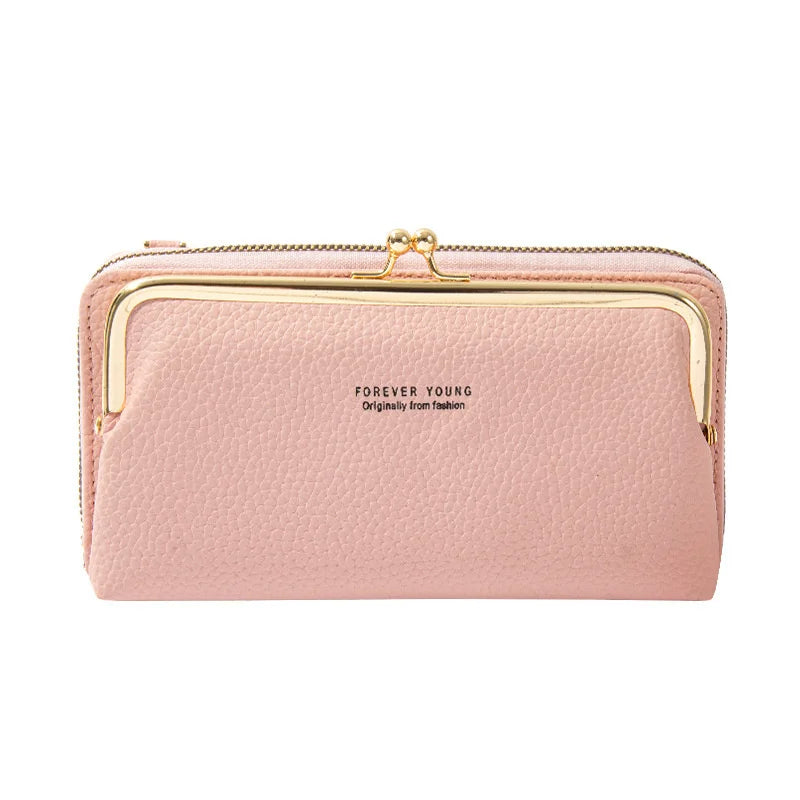 Litchi Pattern Large Capacity Shoulder Messenger Bag Wallet Female